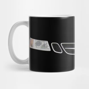 Saab 9-3 classic car minimalist grille Mug